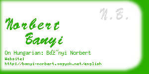 norbert banyi business card